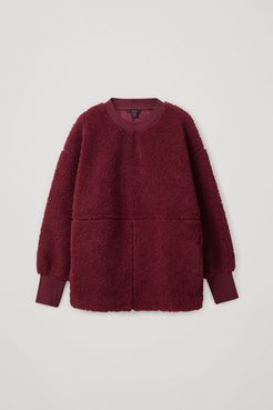 OVERSIZED TEDDY FLEECE WOOL-MIX SWEATSHIRT