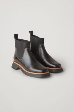 CHUNKY LEATHER CHELSEA BOOTS