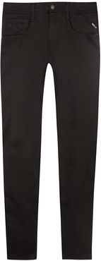 Anbass Hyperflex black slim-leg jeans