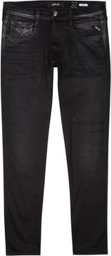 Anbass Hyperflex black slim-leg jeans
