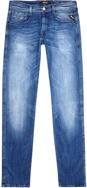 Anbass Hyperflex blue slim-leg jeans