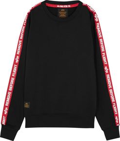 Black cotton-blend sweatshirt