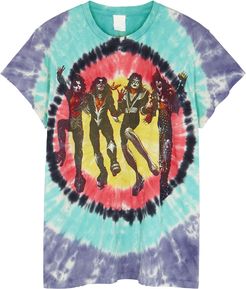 Kiss Destroyer tie-dyed cotton T-shirt