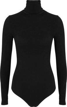 Colorado black stretch-knit thong bodysuit