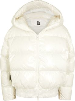 Cloud white quilted shell jacket