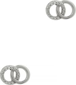 Bejewelled Interlink sterling silver earrings