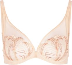 Nuance embroidered full-cup plunge bra