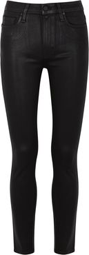 Hoxton Ankle black coated skinny jeans
