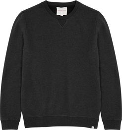 Devon charcoal brushed cotton sweatshirt