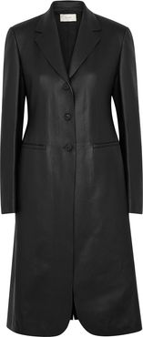 Panois black leather coat