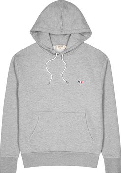 Grey hooded cotton sweatshirt