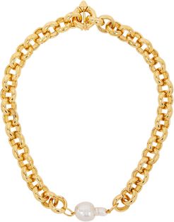 24kt gold-plated chain necklace