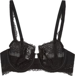 Eclat black lace half-cup bra