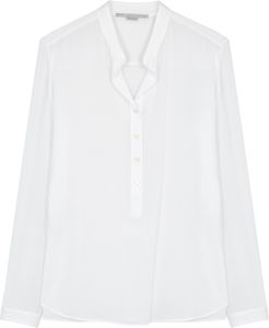 Eva white silk blouse