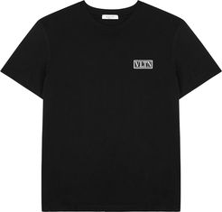 VLTN black cotton T-shirt