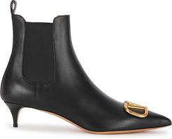 Garavani VLogo 40 black leather ankle boots