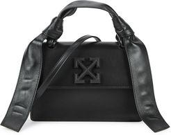 Jitney 1.4 black leather top handle bag