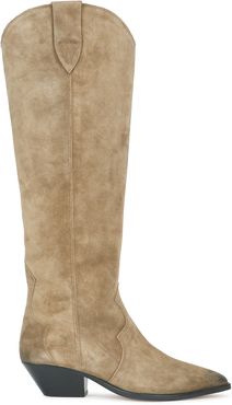 Denvee 50 taupe suede knee-high boots