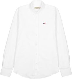 White piqué cotton Oxford shirt