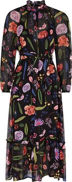 Antoinette floral-print georgette midi dress