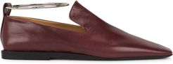 Burgundy leather loafers