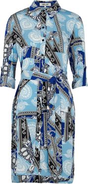 Prita printed silk crepe de chine shirt dress