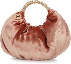 Impero rose velvet top handle bag