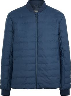 Trekker navy quilted rubberised jacket