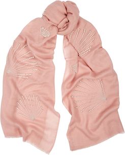 Marilyn Monroe I pink embellished cashmere scarf