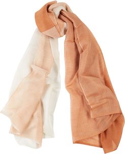 Silky Cloud two-tone cashmere-blend scarf
