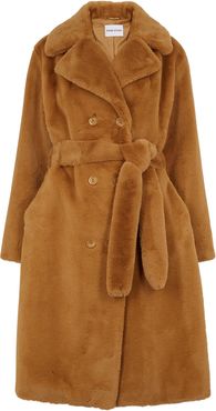 Faustine brown faux fur coat