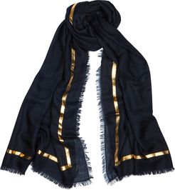 Righino foil-print cashmere scarf