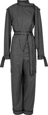 Gwenyth grey mélange wool jumpsuit