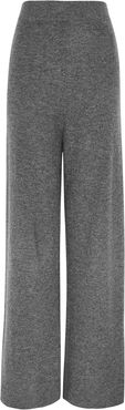 Grey wool and cashmere-blend trousers