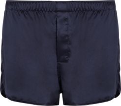 Bailey 1 navy silk boxer shorts