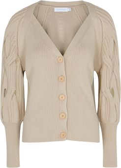 Kinley stone knitted cardigan