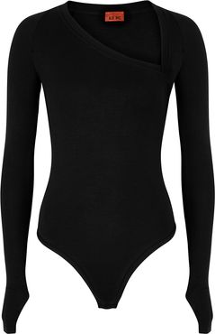 Stratton asymmetric stretch-jersey bodysuit