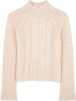Blush alpaca-blend jumper