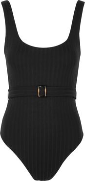 Texas black belted swimsuit