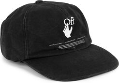 Black embroidered twill cap