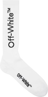 Arrows white cotton-blend socks