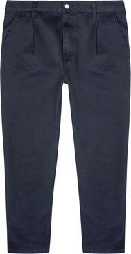 Abbott navy tapered cotton trousers