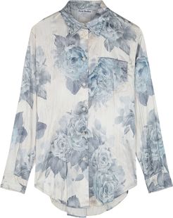Sophi floral-print satin shirt