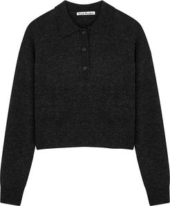 Kelania charcoal fine-knit jumper