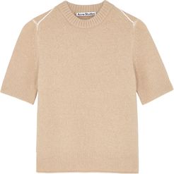 Kadiel camel fine-knit jumper