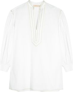 White cotton-poplin tunic