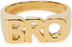 BRO gold-plated sterling silver ring