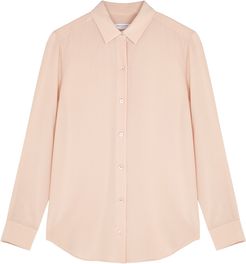 Peach silk shirt