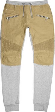 Panelled cotton sweatpants