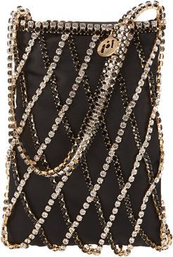 Greta crystal-embellished shoulder bag